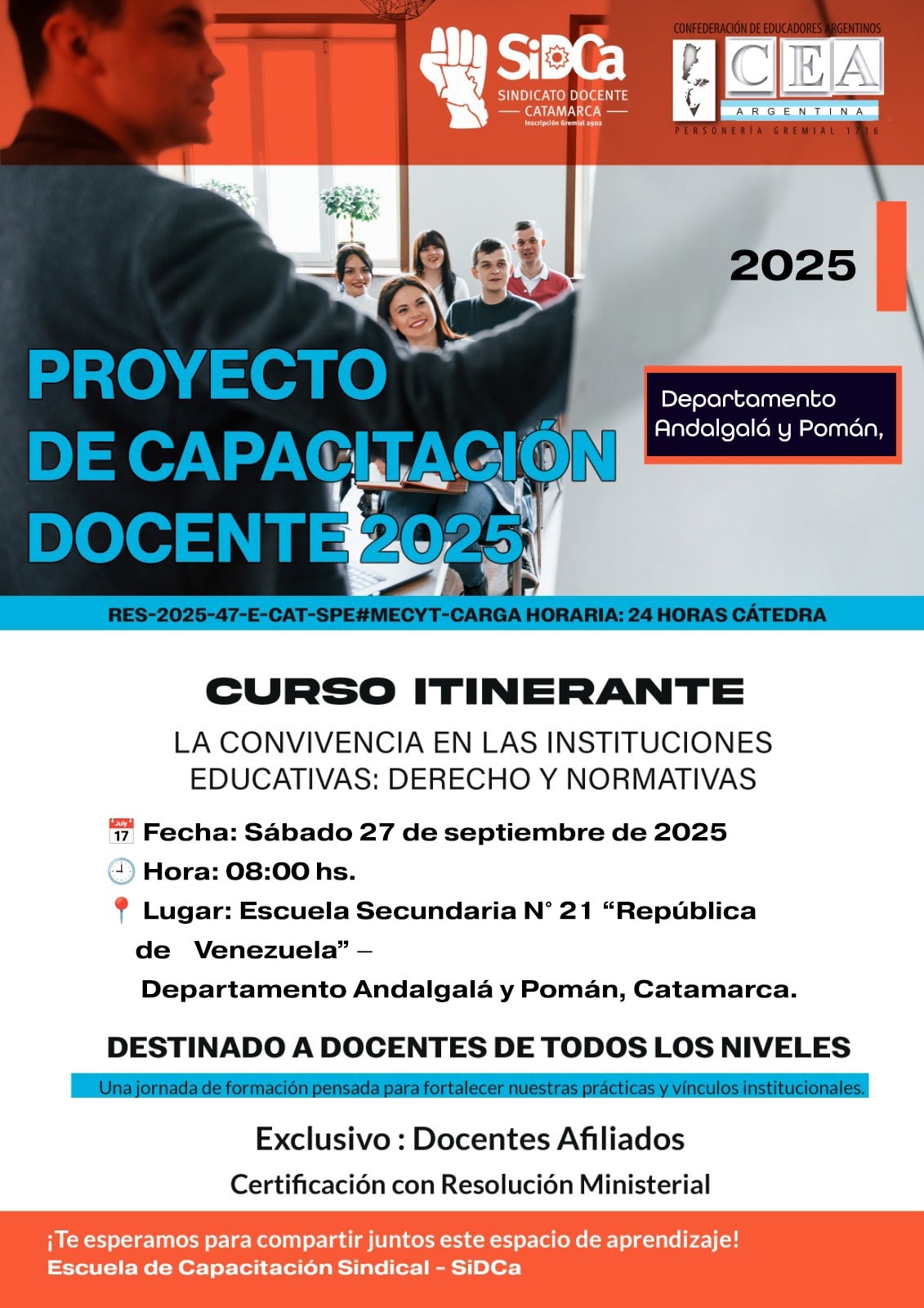 DPTO ANDALGALÁ Y POMÁN - LA CONVIVENCIA EN LAS INSTITUCIONES EDUCATIVAS: DERECHO Y NORMATIVAS
