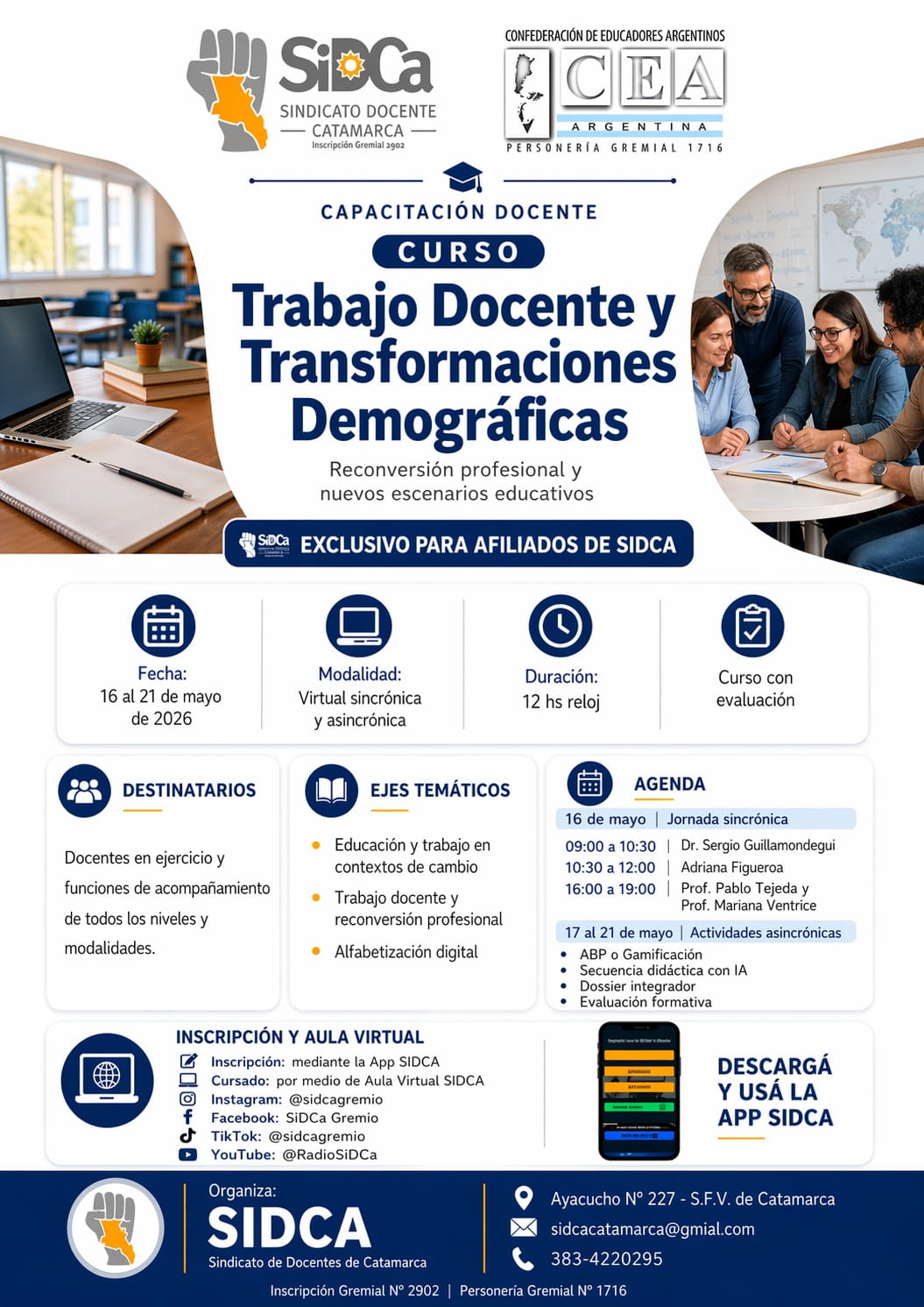 Trabajo Docente y Transformaciones Demográficas. Reconversión Profesional y nuevos escenarios educativos