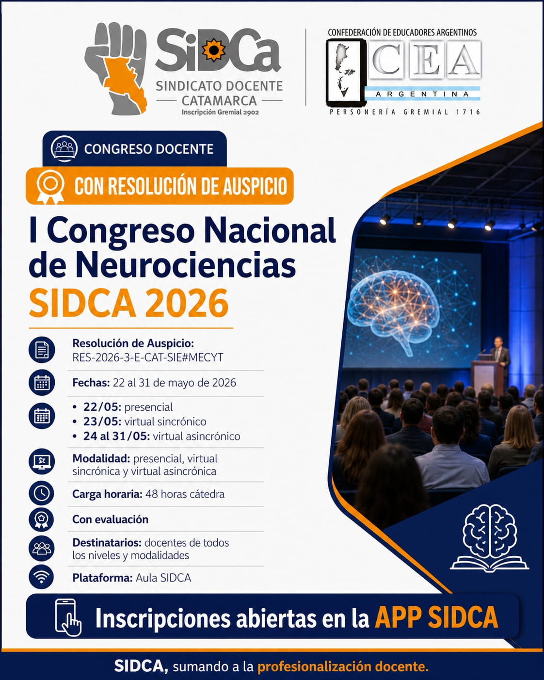 I CONGRESO NACIONAL DE NEUROCIENCIAS SIDCA 2026